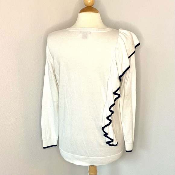 Preowned White Halogen sweater Medium Petite - Picture 2 of 4